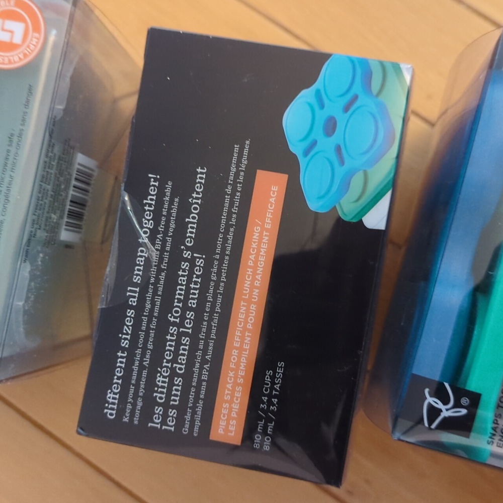 3 Stackable Sandwich Boxes with Stackable Ice Blocks - Picture 3 of 4